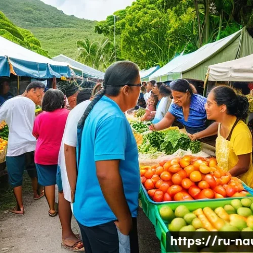Home 27 나우루 범죄율 및 안전 수준 - **Vibrant Nauru Community Gathering:** A bright, high-angle shot showcasing a lively yet peaceful ou...